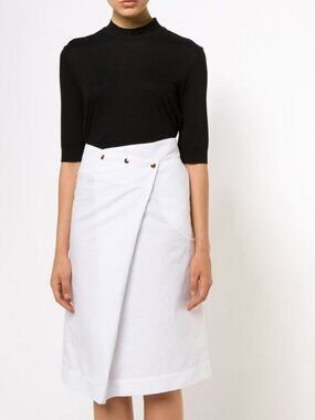 Crossover white skirt